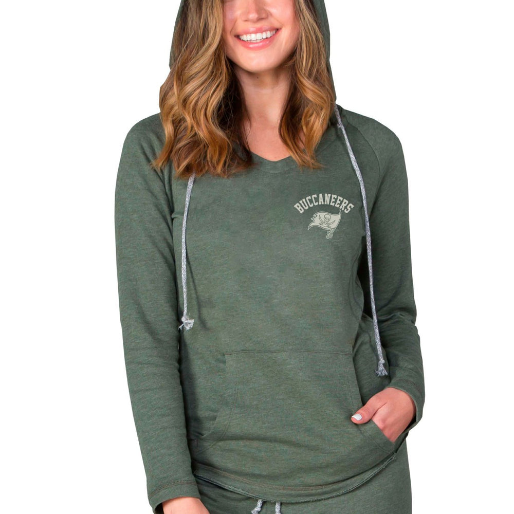 Tampa Bay Buccaneers Concepts Sport Women's Mainstream Terry Tri-Blend V-Neck Pullover Hoodie - Green sale