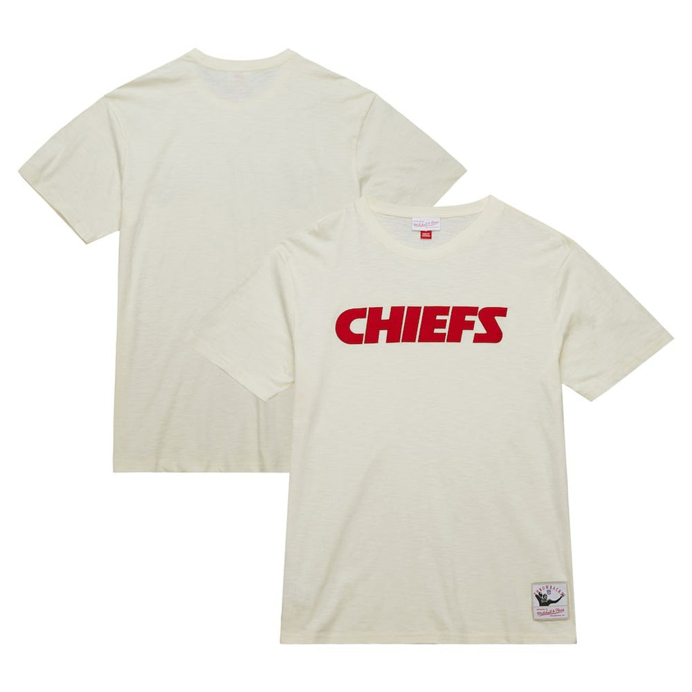 Kansas City Chiefs Vintage Logo Heritage Slub T-Shirt - Cream on sale