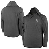 Chicago White Sox Butter Stripe Tri-Blend Long Sleeve Hoodie T-Shirt - Black