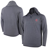 Chicago Cubs Butter Stripe Tri-Blend Long Sleeve Hoodie T-Shirt - Navy
