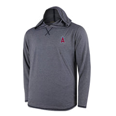 Los Angeles Angels Butter Stripe Tri-Blend Long Sleeve Hoodie T-Shirt - Navy
