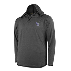Colorado Rockies Butter Stripe Tri-Blend Long Sleeve Hoodie T-Shirt - Black