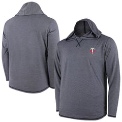 Minnesota Twins Butter Stripe Tri-Blend Long Sleeve Hoodie T-Shirt - Navy