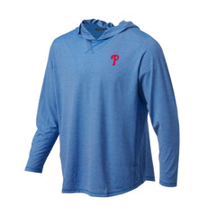 Philadelphia Phillies Butter Stripe Tri-Blend Long Sleeve Hoodie T-Shirt - Royal