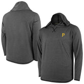 Pittsburgh Pirates Butter Stripe Tri-Blend Long Sleeve Hoodie T-Shirt - Black