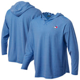 Toronto Blue Jays Butter Stripe Tri-Blend Long Sleeve Hoodie T-Shirt - Royal