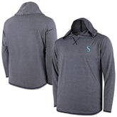 Seattle Mariners Butter Stripe Tri-Blend Long Sleeve Hoodie T-Shirt - Navy