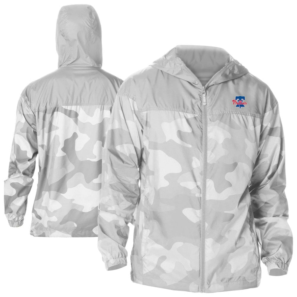 Philadelphia Phillies Camo Flash Challenger Full-Zip Windbreaker Jacket Gray