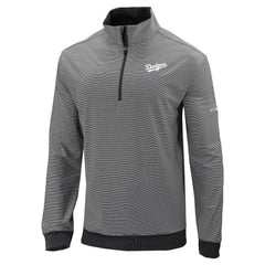Los Angeles Dodgers Omni-Wick Even Lie Quarter-Zip Pullover Top Black