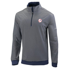 New York Yankees Omni-Wick Even Lie Quarter-Zip Pullover Top Navy