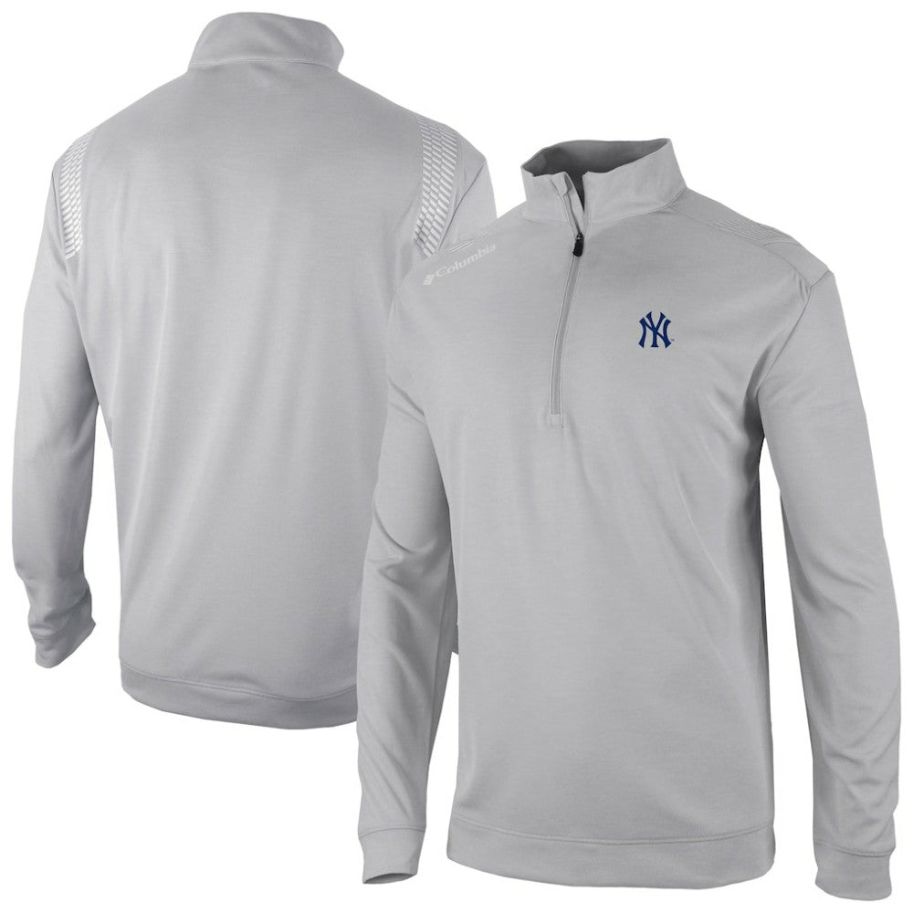 New York Yankees Oakland Downs Omni-Wick Quarter-Zip Top Gray