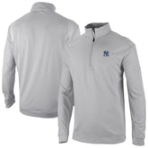 New York Yankees Oakland Downs Omni-Wick Quarter-Zip Top Gray
