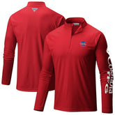 Philadelphia Phillies Terminal Tackle Raglan Omni-Shade Quarter-Zip Pullover Top Red