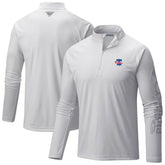 Philadelphia Phillies Terminal Tackle Raglan Omni-Shade Quarter-Zip Pullover Top White