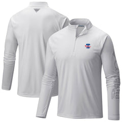 Philadelphia Phillies Terminal Tackle Raglan Omni-Shade Quarter-Zip Pullover Top White