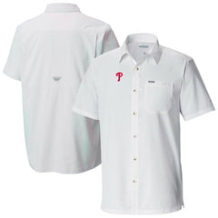 Philadelphia Phillies Slack Tide Omni-Wick Button-Up Camp Shirt White