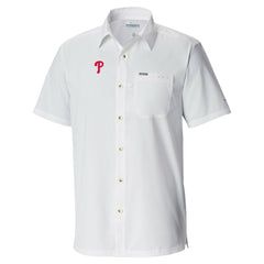 Philadelphia Phillies Slack Tide Omni-Wick Button-Up Camp Shirt White