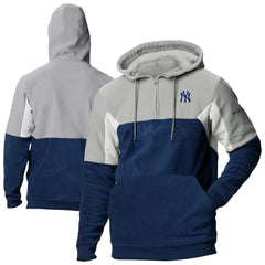 New York Yankees Lodge Fleece Quarter-Zip Hoodie Navy