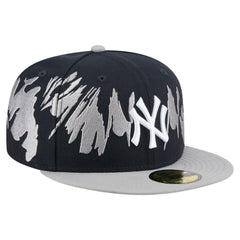 New York Yankees Retro Pattern 59FIFTY Fitted Hat Navy/Gray