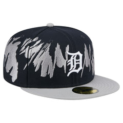 Detroit Tigers Retro Pattern 59FIFTY Fitted Hat Navy/Gray