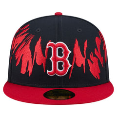 Boston Red Sox Retro Pattern 59FIFTY Fitted Hat Navy/Red