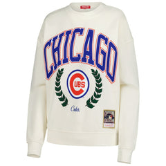 Chicago Cubs Women's Cooperstown Collection Laurel Pullover Sweatshirt Cream