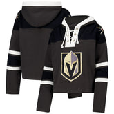 Vegas Golden Knights '47 Women's Cropped Superior Lacer Pullover Hoodie - Charcoal Hoodies