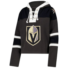 Vegas Golden Knights '47 Women's Cropped Superior Lacer Pullover Hoodie - Charcoal Hoodies