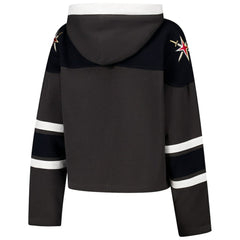 Vegas Golden Knights '47 Women's Cropped Superior Lacer Pullover Hoodie - Charcoal Hoodies