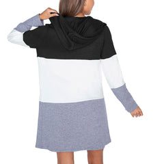 Carolina Panthers Gameday Couture Women's Tri-Blend Color Block Lightweight Cardigan Hoodie - Black online