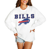 Buffalo Bills Gameday Couture Women's Big Goals Oversized Long Sleeve T-Shirt - White cheap