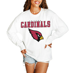 Arizona Cardinals Gameday Couture Women's Big Goals Oversized Long Sleeve T-Shirt - White outlet