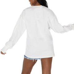 Philadelphia Eagles Gameday Couture Women's Time Out Oversized Long Sleeve T-Shirt - White discount