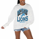 Detroit Lions Gameday Couture Women's Time Out Oversized Long Sleeve T-Shirt - White online