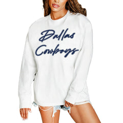 Dallas Cowboys Gameday Couture Women's Classic Comeback Oversized Long Sleeve T-Shirt - White online