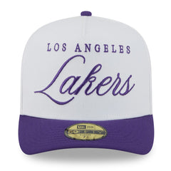 Los Angeles Lakers 2025 NBA Draft A-Frame 59FIFTY Fitted Hat - White/Purple discount