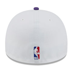 Los Angeles Lakers 2025 NBA Draft A-Frame 59FIFTY Fitted Hat - White/Purple discount