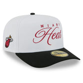 Miami Heat 2025 NBA Draft A-Frame 59FIFTY Fitted Hat - White/Black sale