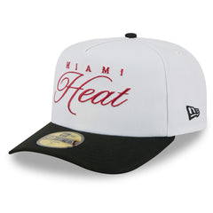 Miami Heat 2025 NBA Draft A-Frame 59FIFTY Fitted Hat - White/Black sale