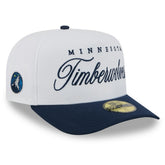 Minnesota Timberwolves 2025 NBA Draft A-Frame 59FIFTY Fitted Hat - White/Navy for sale
