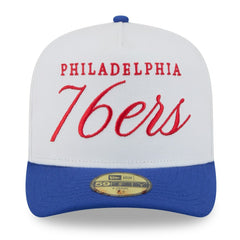 Philadelphia 76ers 2025 NBA Draft A-Frame 59FIFTY Fitted Hat - White/Royal shop