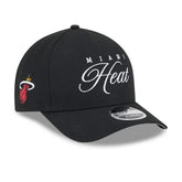 Miami Heat 2025 NBA Draft M-Crown A-Frame 9FORTY Adjustable Hat - Black sale