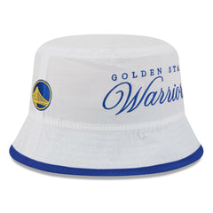 Golden State Warriors 2025 NBA Draft Nylon Bucket Hat sale - White/Royal for sale