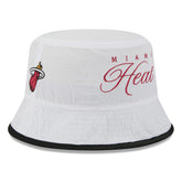 Miami Heat 2025 NBA Draft Nylon Bucket Hat - White/Black sale