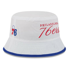 Philadelphia 76ers 2025 NBA Draft Nylon Bucket Hat - White/Royal sale