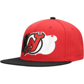 New Jersey Devils Mitchell & Ness Soul Triple Up Snapback Hat - Red Jerseys