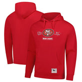 San Francisco 49ers NFL x Bud Light Vintage Pullover Hoodie - Scarlet cheap