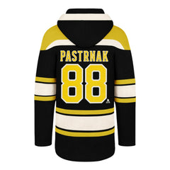 David Pastrnak Boston Bruins '47 Big & Tall Lace-up Pullover Hoodie - Black Hoodies