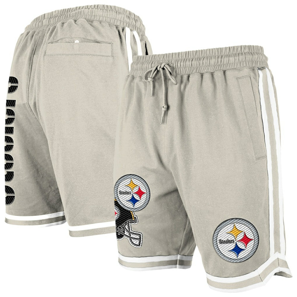Pittsburgh Steelers New Era Stone Multi Patch Shorts - Light Beige on sale