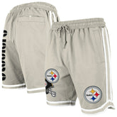 Pittsburgh Steelers New Era Stone Multi Patch Shorts - Light Beige on sale